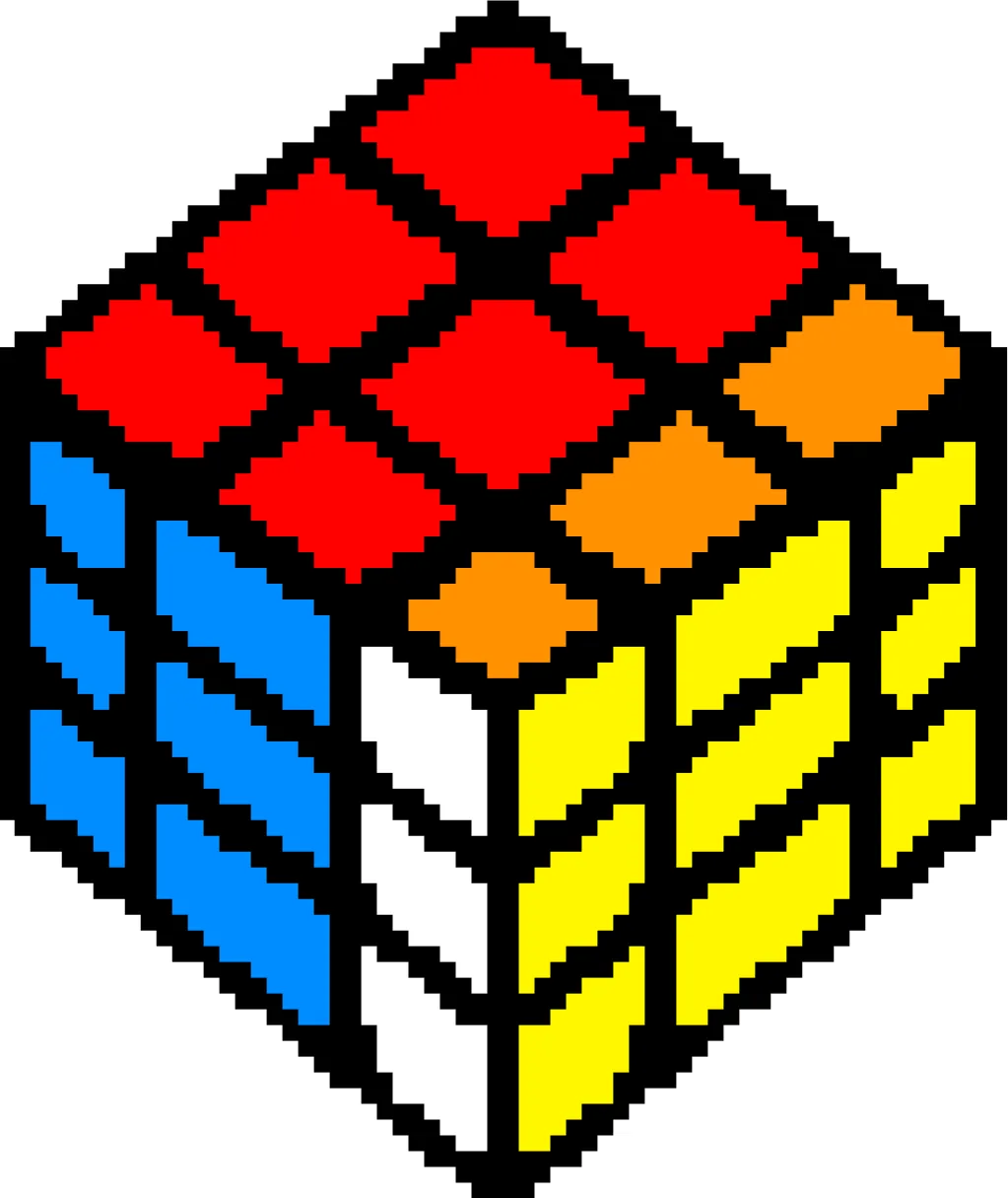Pixel cube illustration